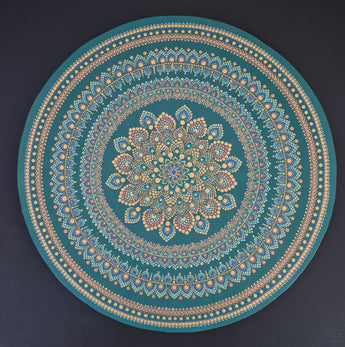 #2 - Green Emerald and Gold Mandala